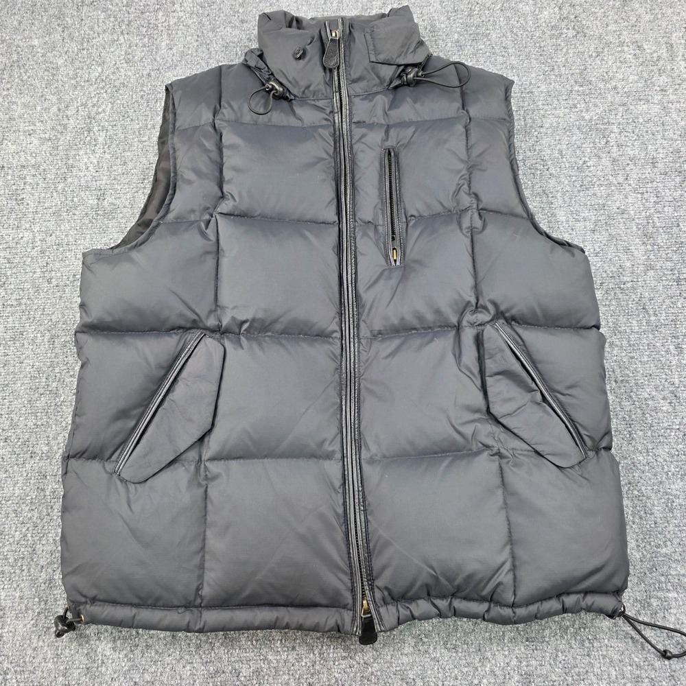 Cremieux Mens Down Vest Layering‎ Puffer Sleeveless Jacket Coat L Black